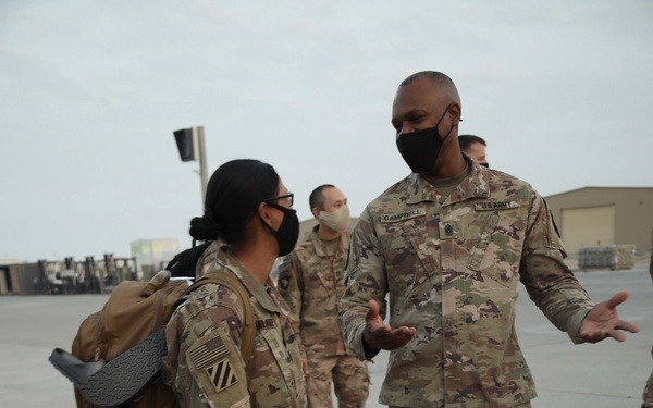 3rd Division Sustainment Brigade Command Team arrives to Camp Arifjan, Kuwait