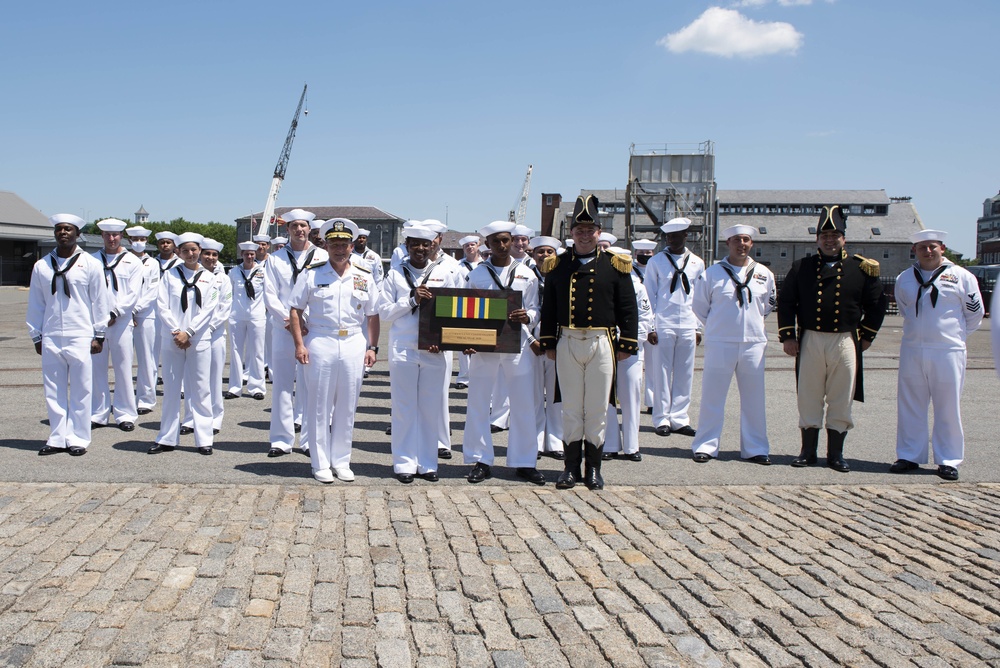 CNO presents the Meritorious Unit Commendation to the crew of USS Constitution