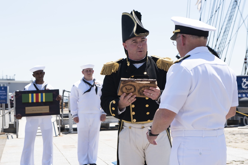 CNO presents the Meritorious Unit Commendation to the crew of USS Constitution