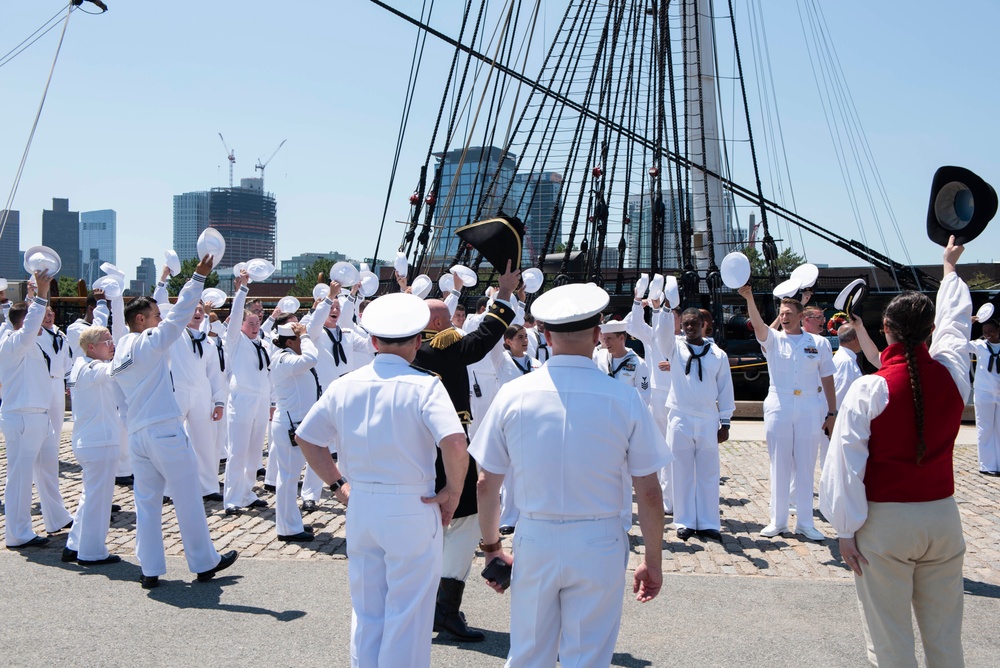 CNO presents the Meritorious Unit Commendation to the crew of USS Constitution