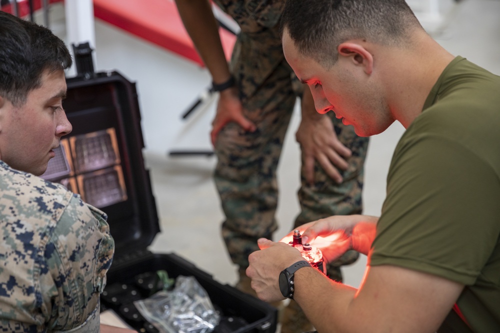 U.S. Marines with Air Traffic Control conduct an Assault Landing Zone training.