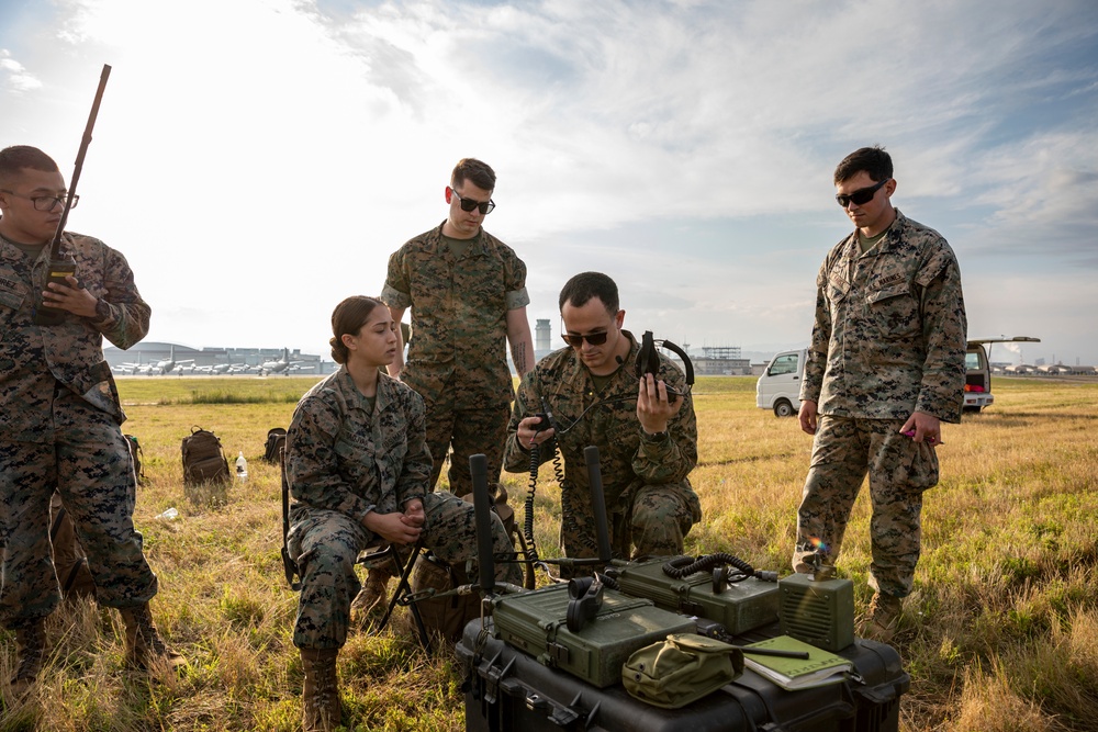 U.S. Marines with Air Traffic Control conduct an Assault Landing Zone training.