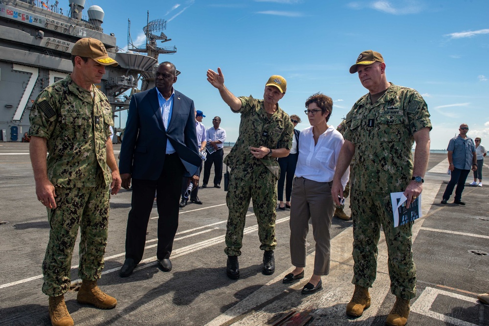 USS Harry S. Truman is home-ported in Naval Station Norfolk and is the flagship of Carrier Strike Group 8.