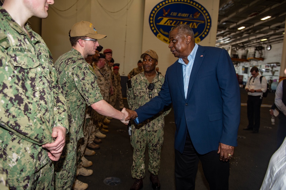 USS Harry S. Truman is home-ported in Naval Station Norfolk and is the flagship of Carrier Strike Group 8.