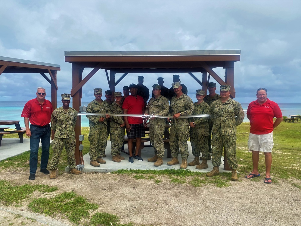 NMCB-4 completes pavilions on Emon Beach