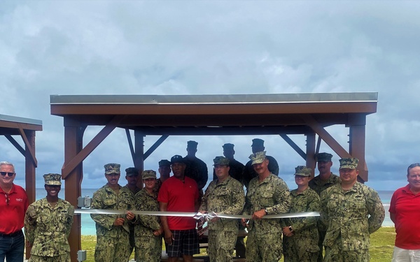 NMCB-4 completes pavilions on Emon Beach