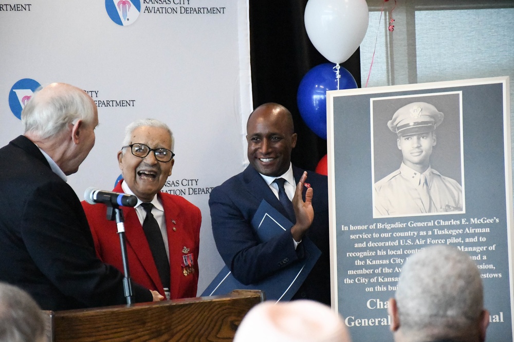 Downtown Kansas City Airport renames terminal to honor Tuskegee Airman Brigadier General Charles E. McGee