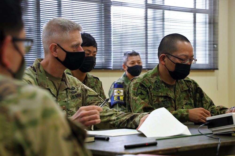 USARJ G3 and JGSDF 4th Field Artillery Group commander sign the memorandum of agreement for live fire during Orient Shield 21-2