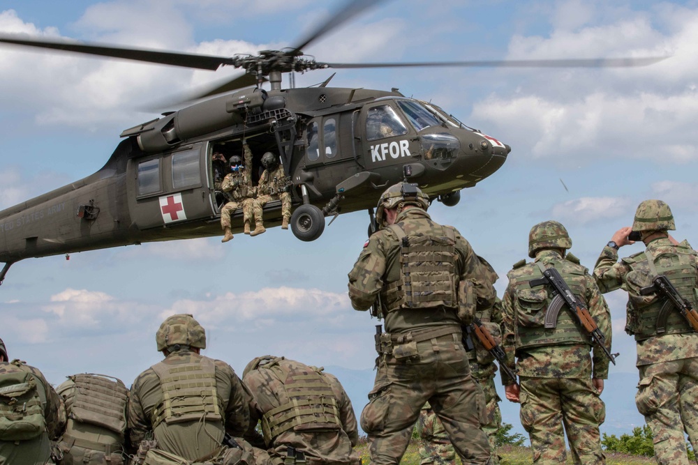 KFOR conducts MEDEVAC training with SAF