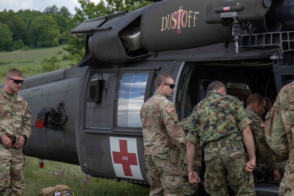 KFOR conducts MEDEVAC training with SAF