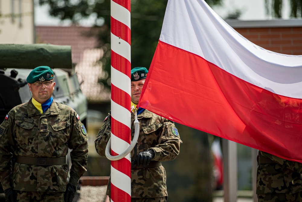 enhanced Forward Presence Battle Group Poland attends 15th Mechanized Brigade 27th anniversary ceremony