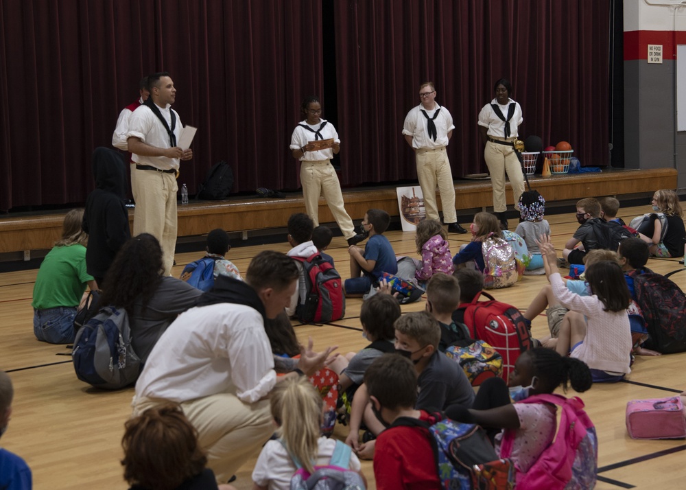 USS Constitution Sailors Visit YMCA Summer Camp Kids During Kansas City Navy Week