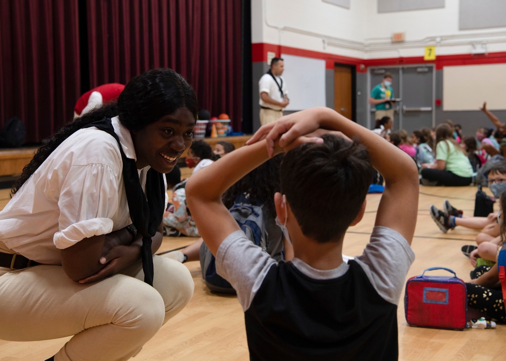 USS Constitution Sailors Visit YMCA Summer Camp Kids During Kansas City Navy Week