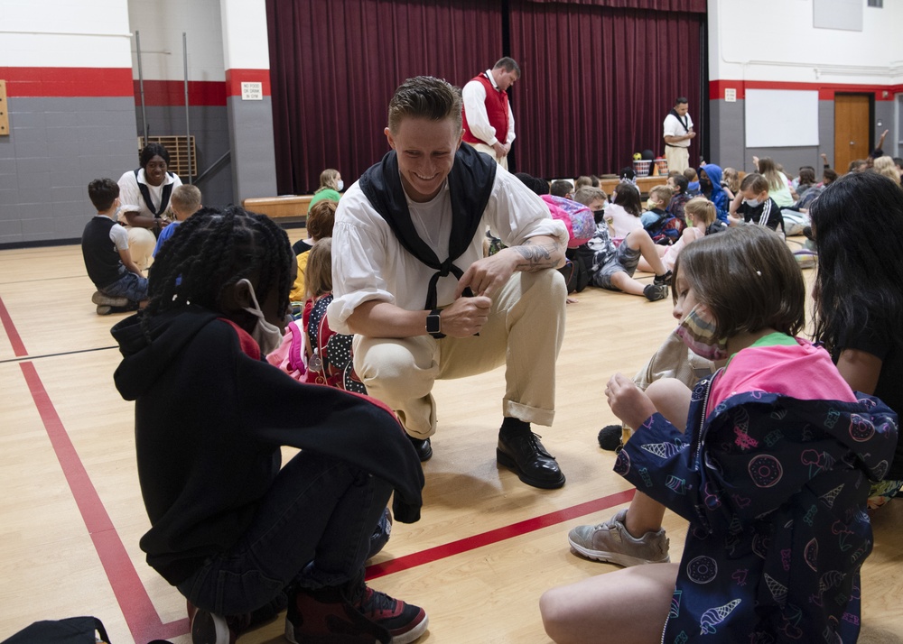 USS Constitution Sailors Visit YMCA Summer Camp Kids During Kansas City Navy Week