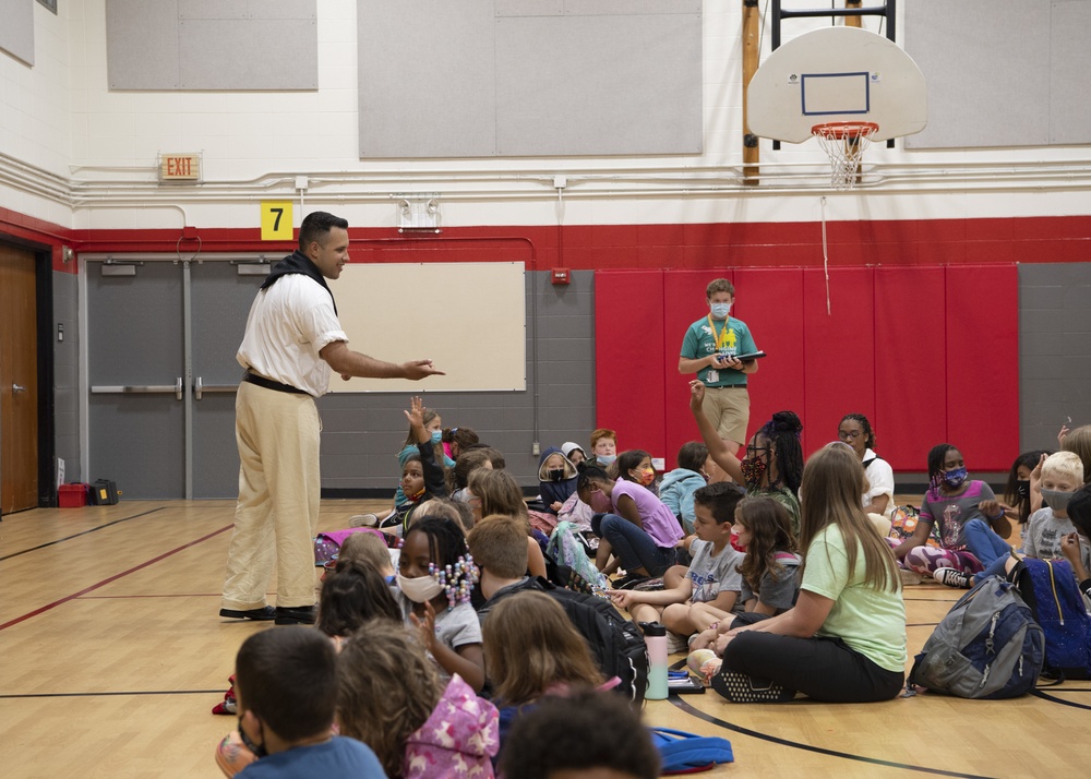 USS Constitution Sailors Visit YMCA Summer Camp Kids During Kansas City Navy Week