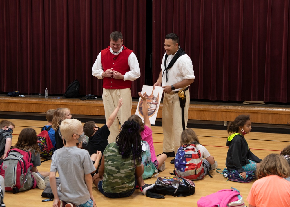 USS Constitution Sailors Visit YMCA Summer Camp Kids During Kansas City Navy Week