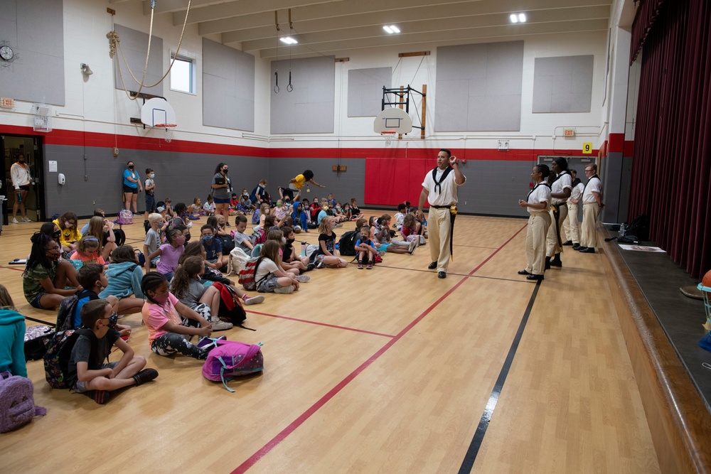 USS Constitution Sailors Visit YMCA Summer Camp Kids During Kansas City Navy Week