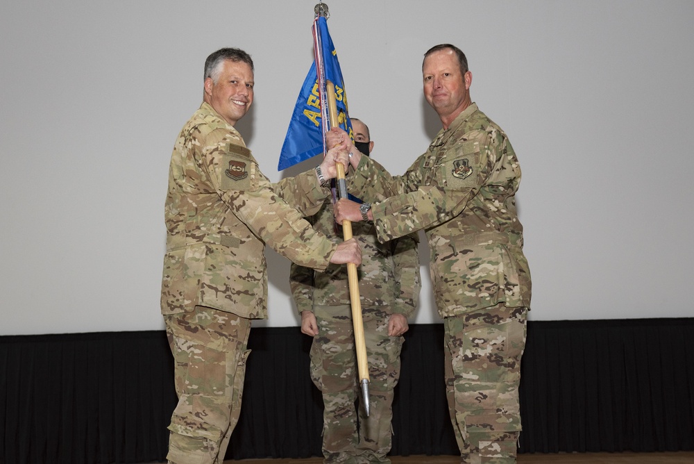 386th Air Expeditionary Wing hosts a change of command ceremony