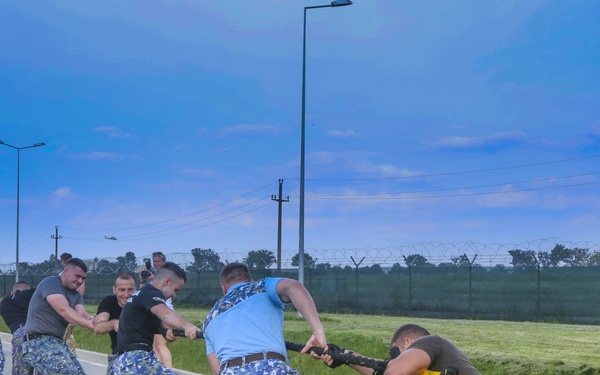 BATTLE PT:  The U.S. Army, Royal Air Force, Romanian Air Force join together for a physical fitness competition