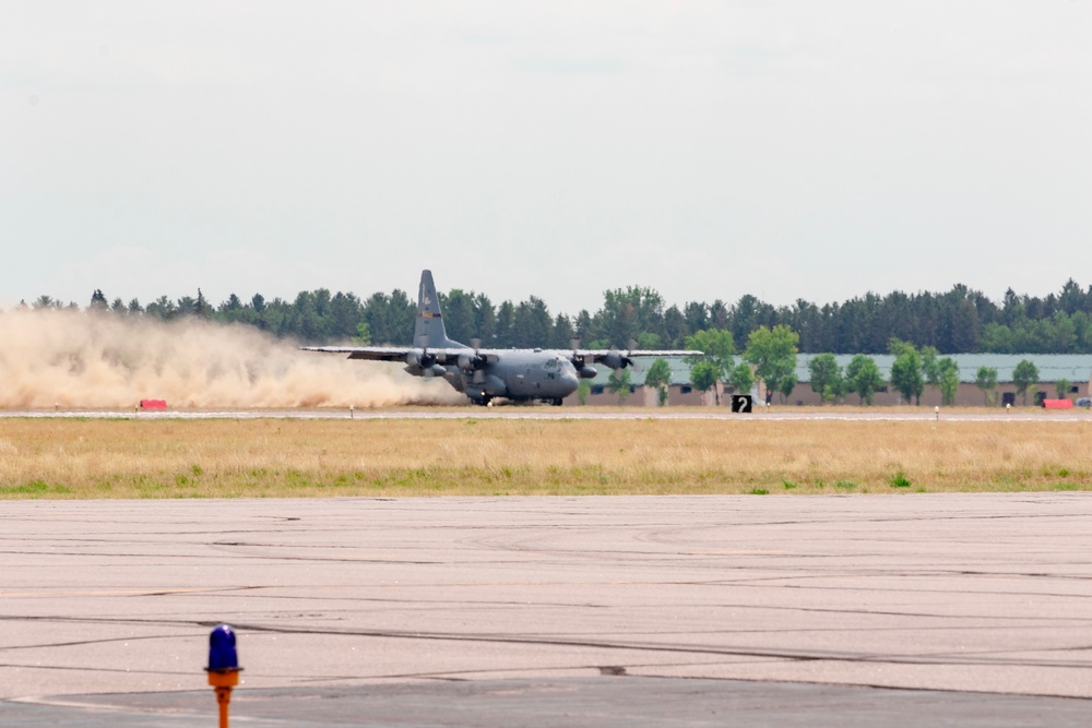 133rd Airlift Wing Conducts Flyovers