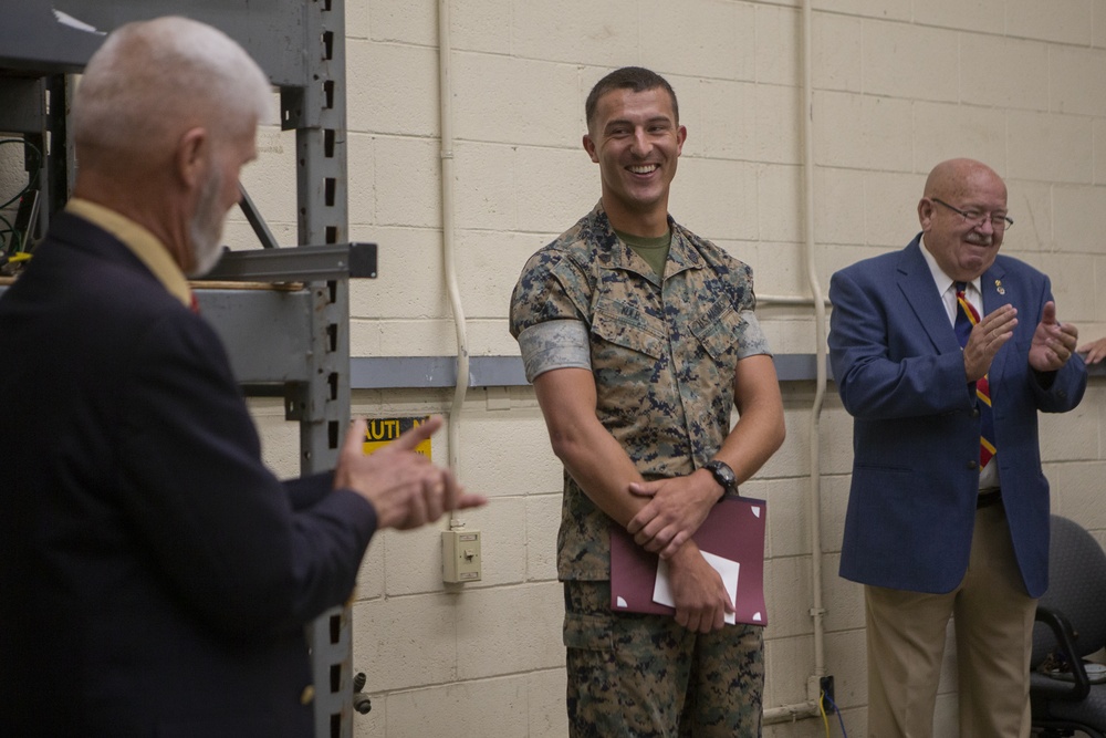 Marine from Palm Beach Florida awarded Service Person of the Quarter