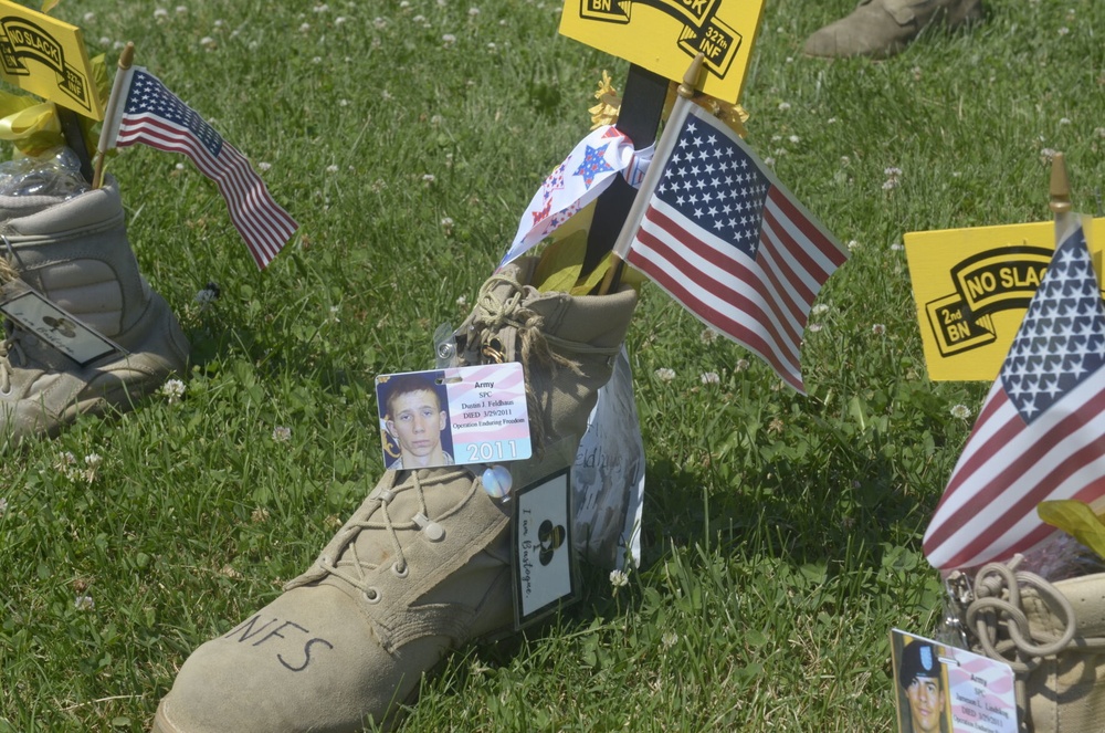 Fallen Bastogne Soldier among those honored in Fort Campbell’s Boots on the Ground display