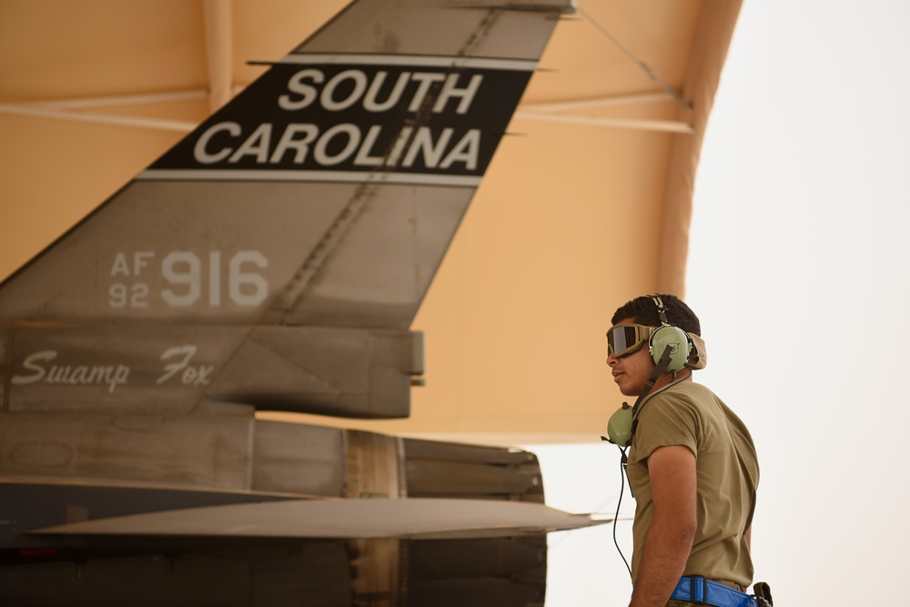 A sandstorm can't stop 157th Airmen from mission accomplishment