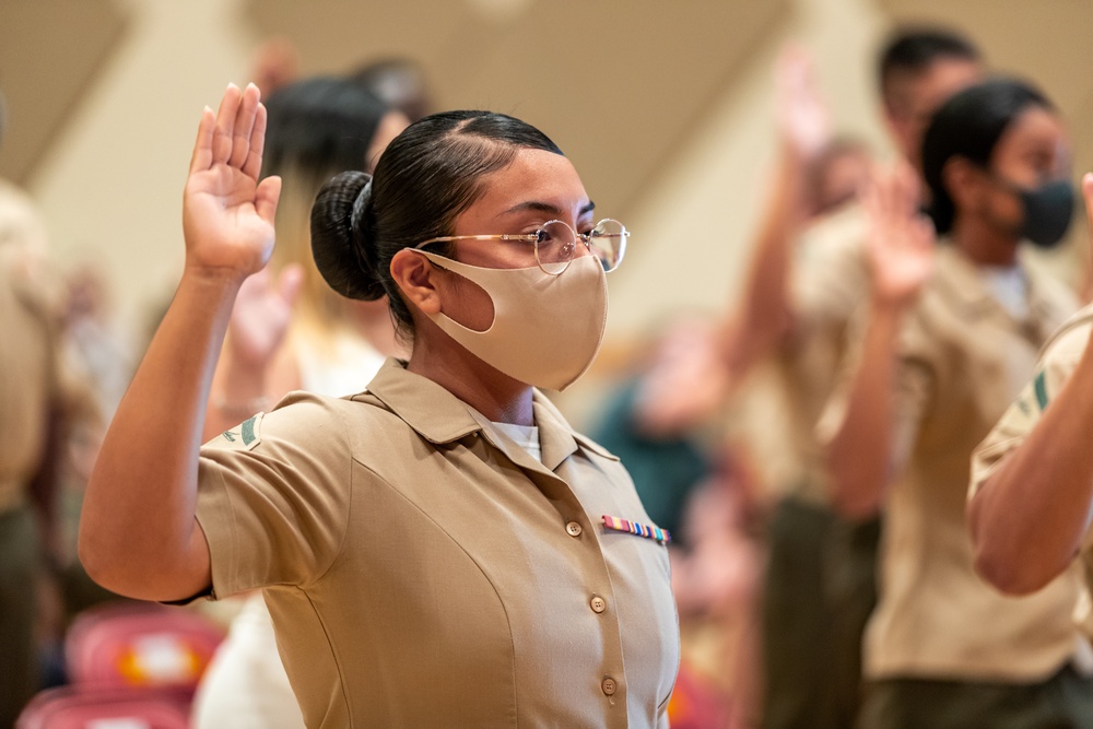 Service members and civilians become U.S. citizens during Naturalization Ceremony