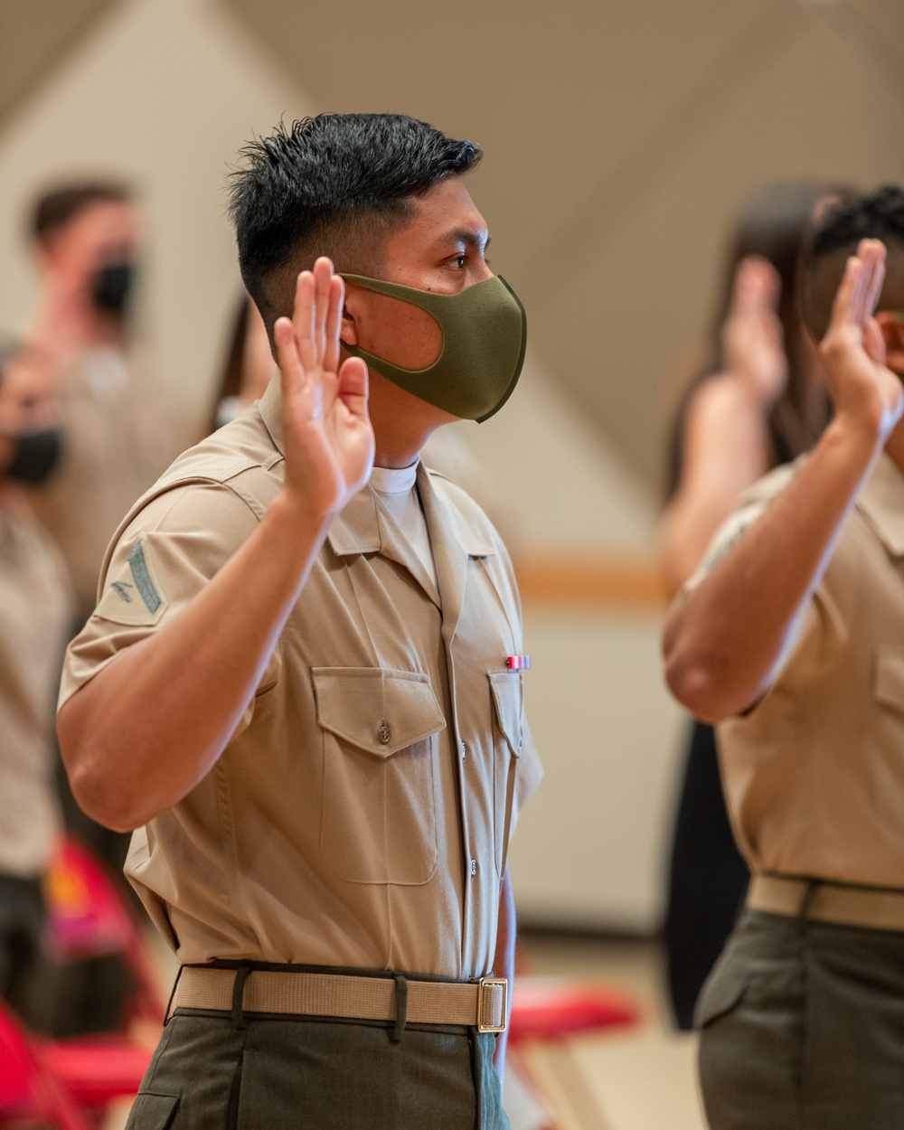 Service members and civilians become U.S. citizens during Naturalization Ceremony