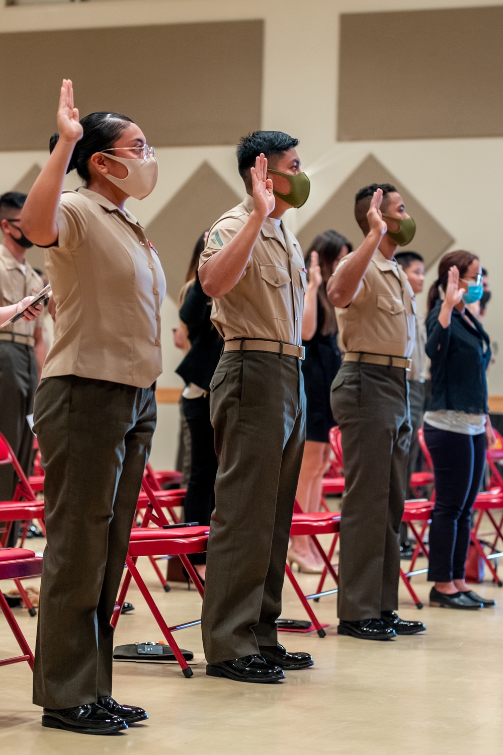 Service members and civilians become U.S. citizens during Naturalization Ceremony