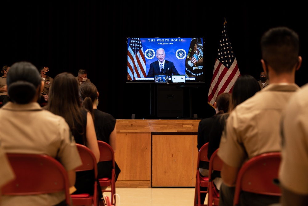 Service members and civilians become U.S. citizens during Naturalization Ceremony