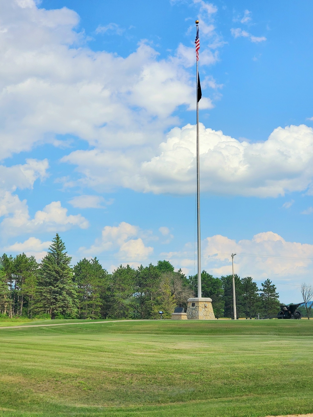 American Flag and Fort McCoy