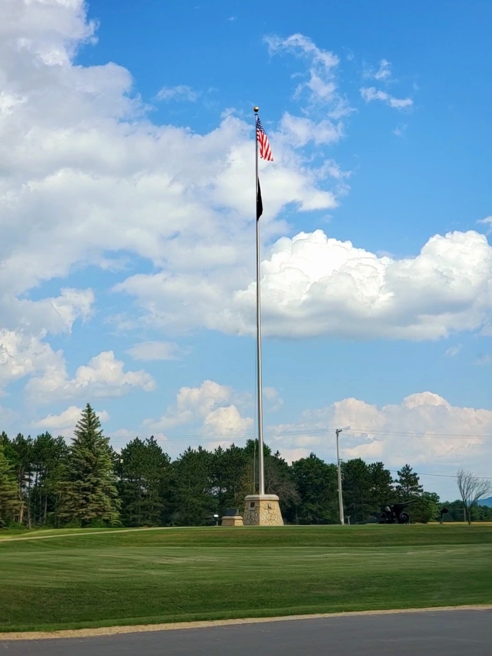 American Flag and Fort McCoy