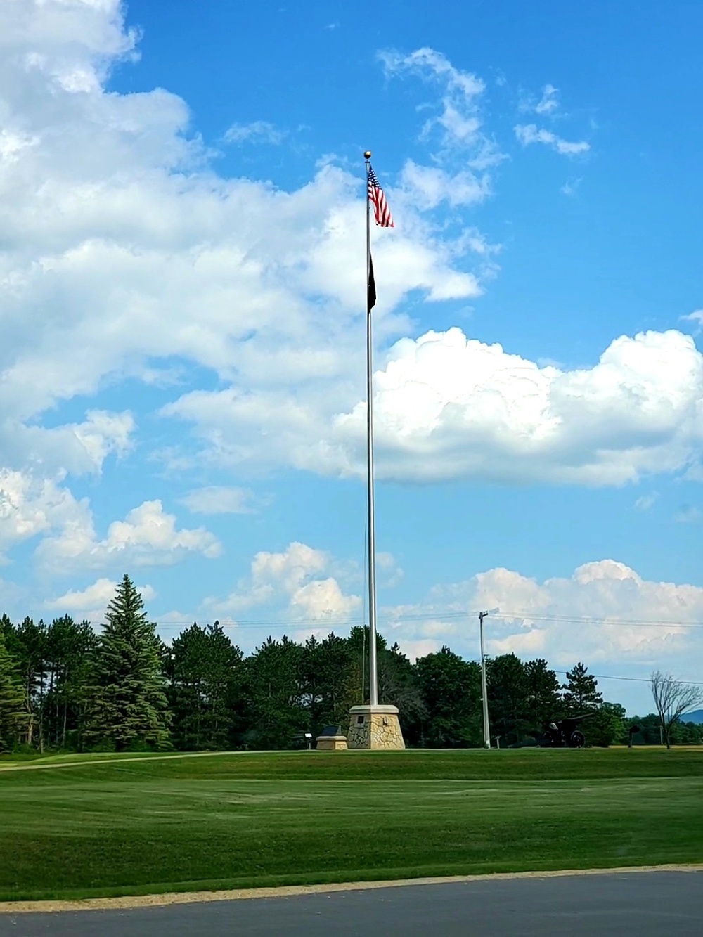 American Flag and Fort McCoy