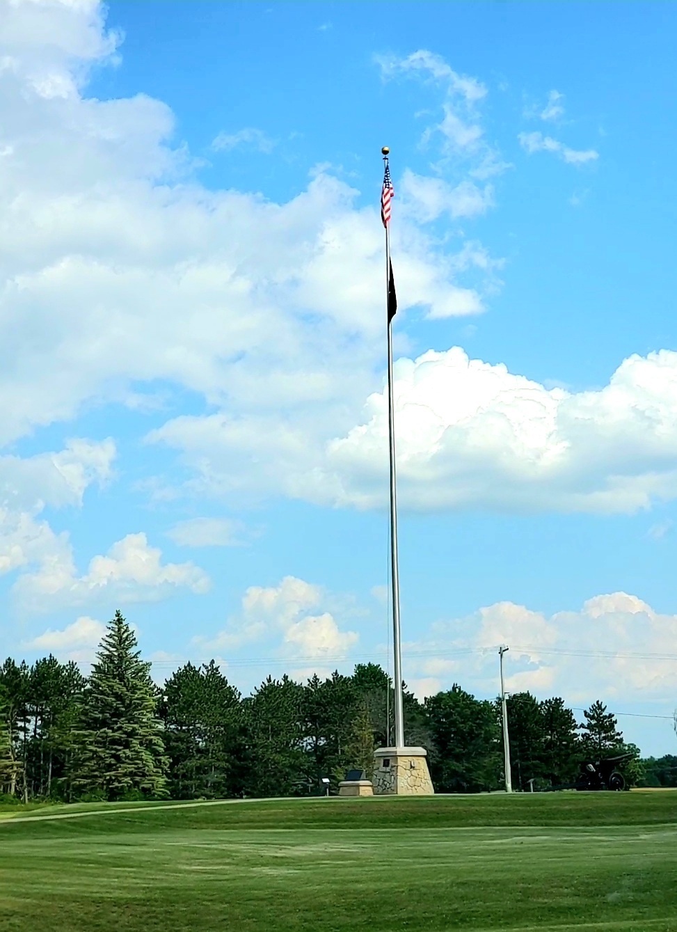 American Flag and Fort McCoy