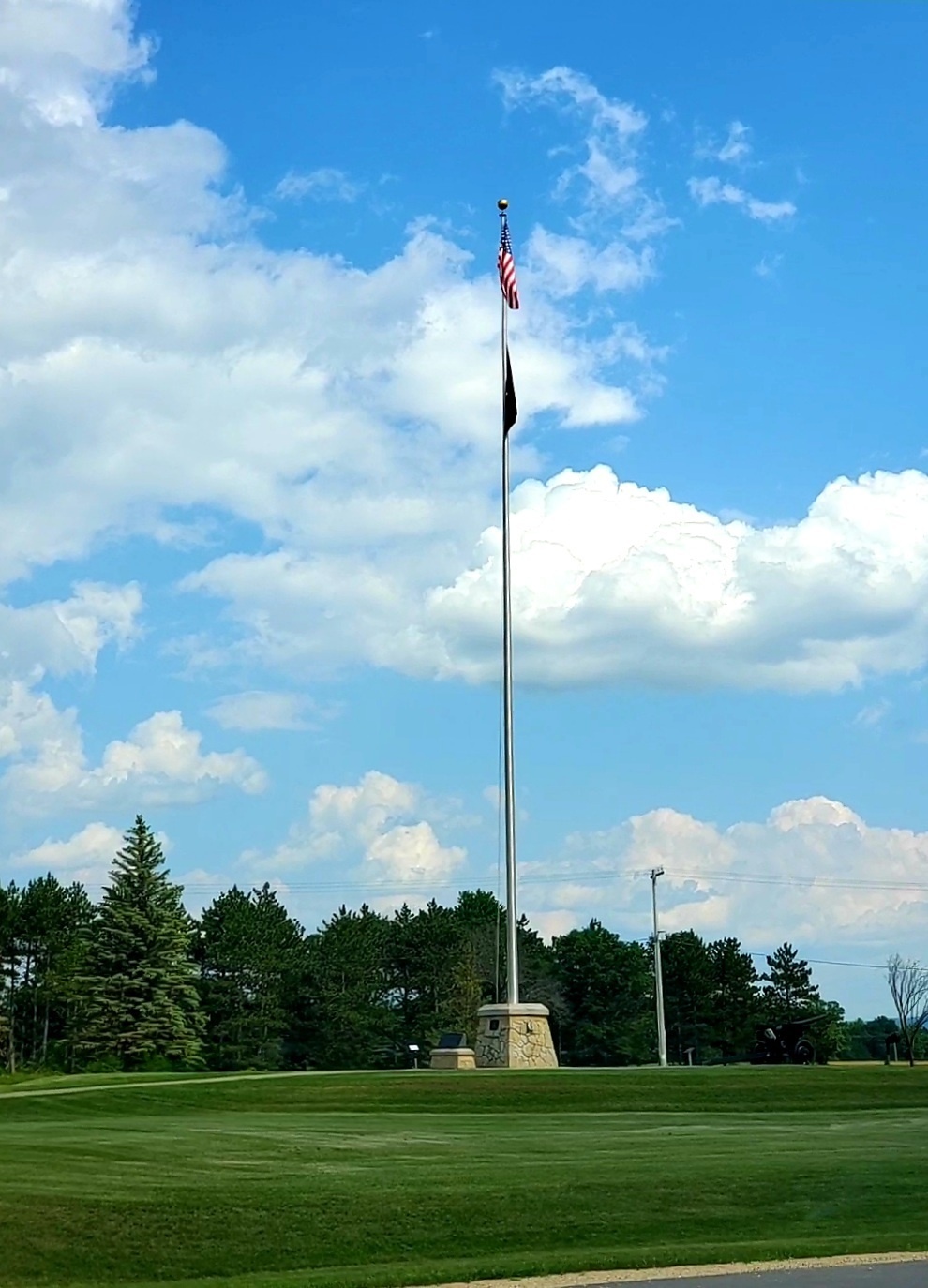 American Flag and Fort McCoy