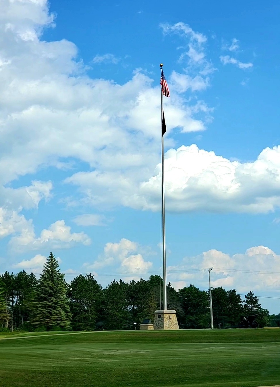 American Flag and Fort McCoy