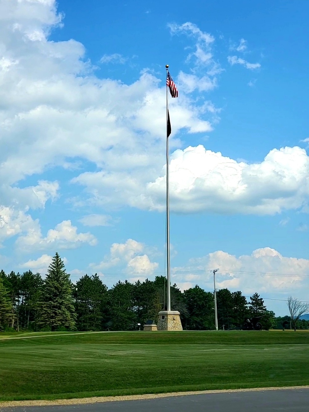 American Flag and Fort McCoy