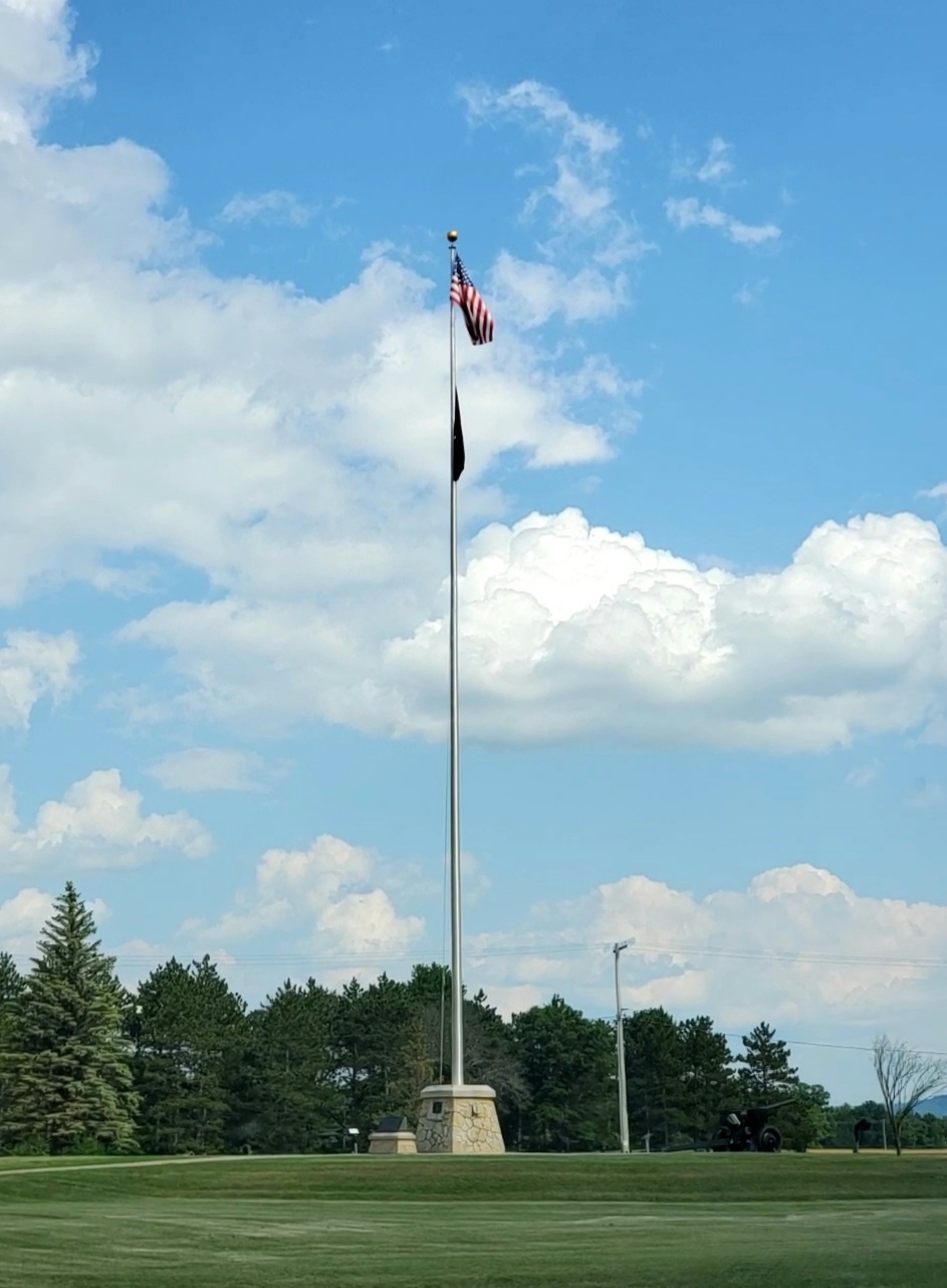 American Flag and Fort McCoy