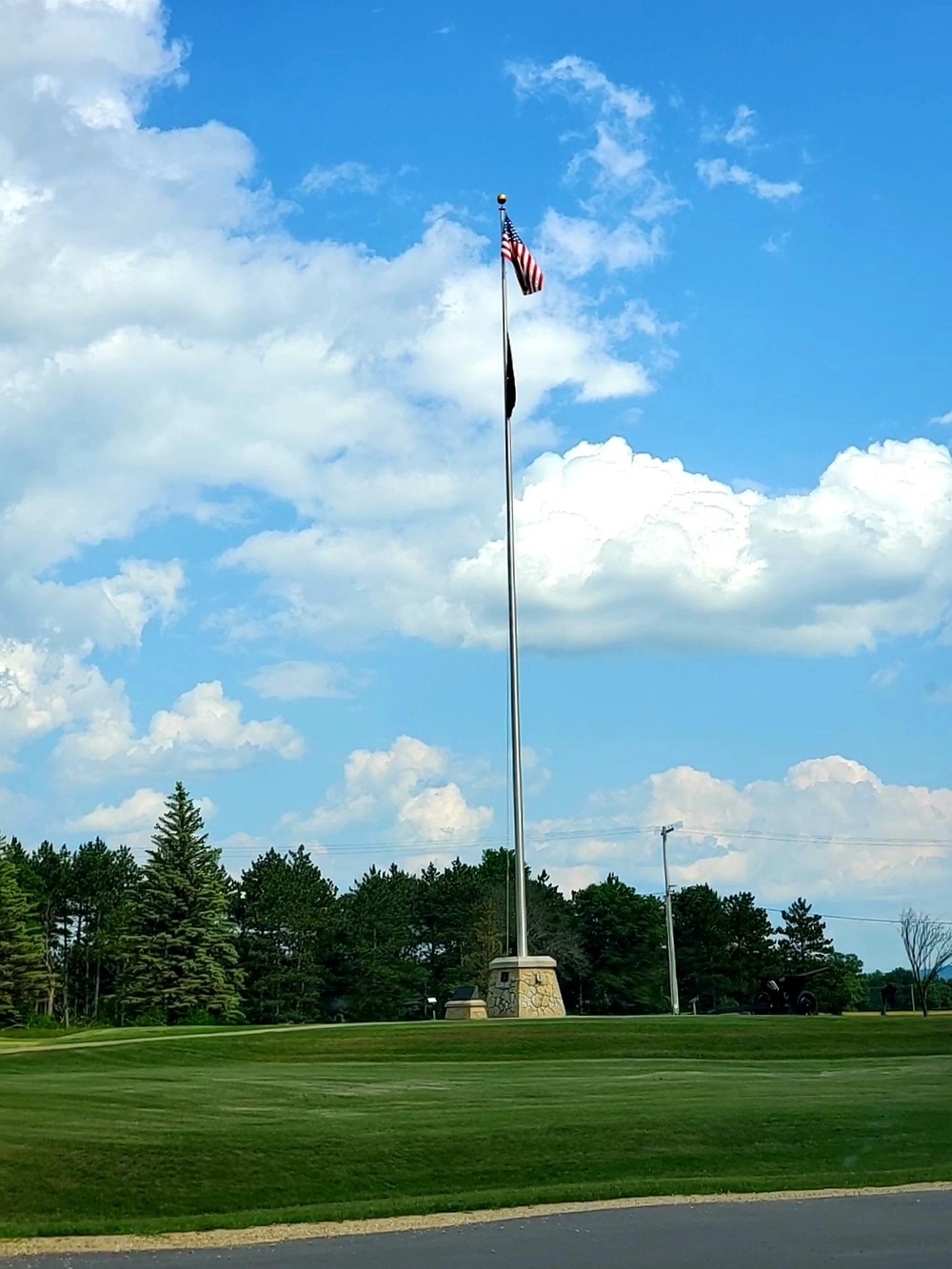 American Flag and Fort McCoy