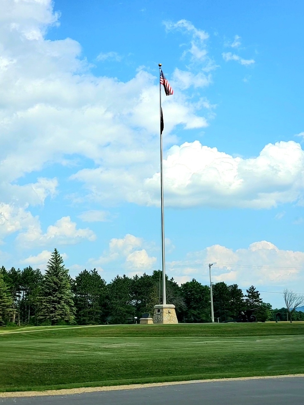 American Flag and Fort McCoy