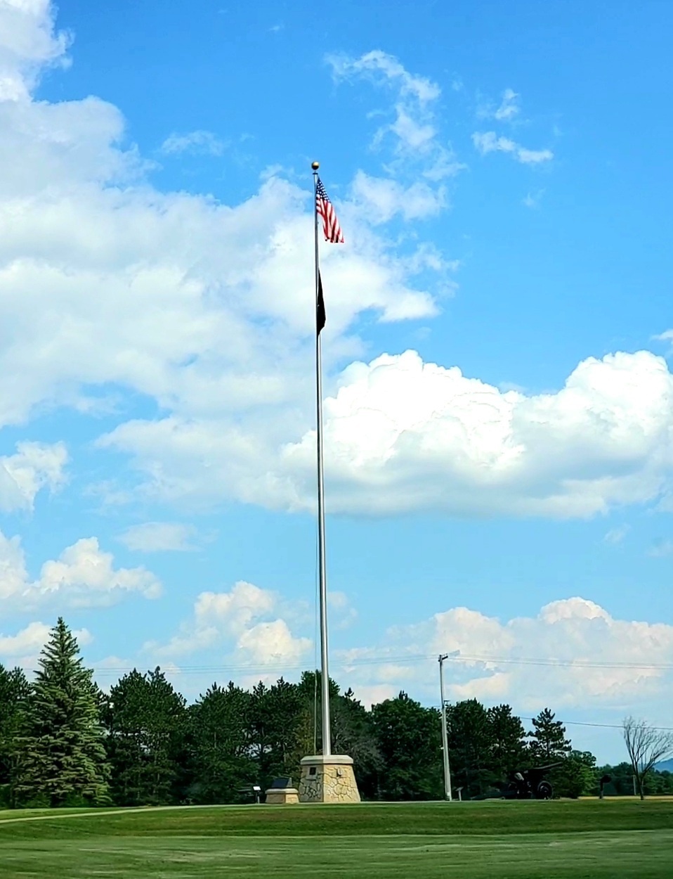 American Flag and Fort McCoy