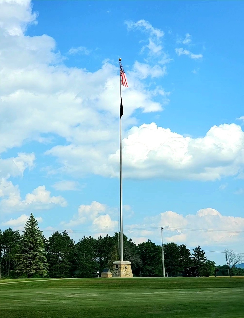 American Flag and Fort McCoy