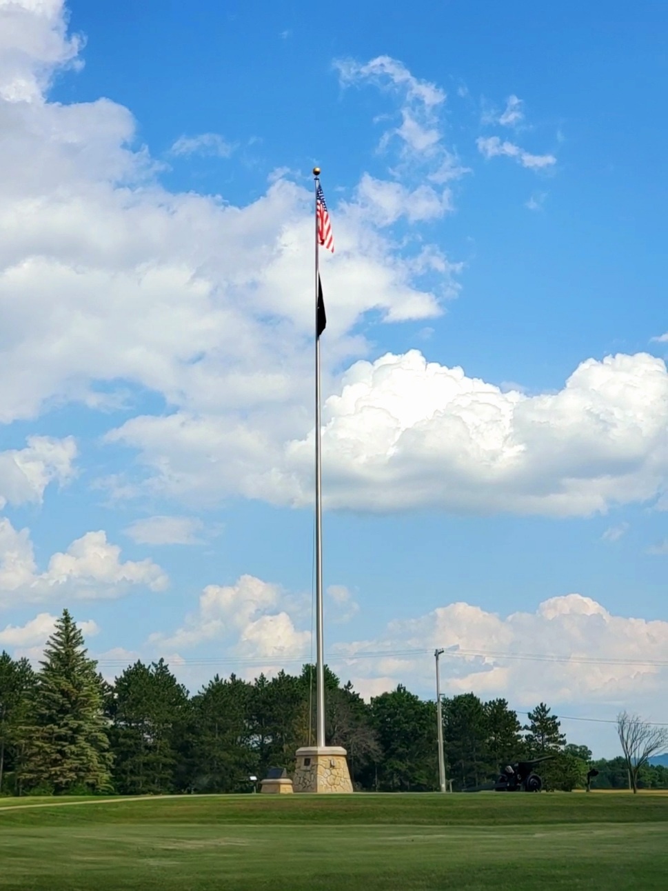 American Flag and Fort McCoy