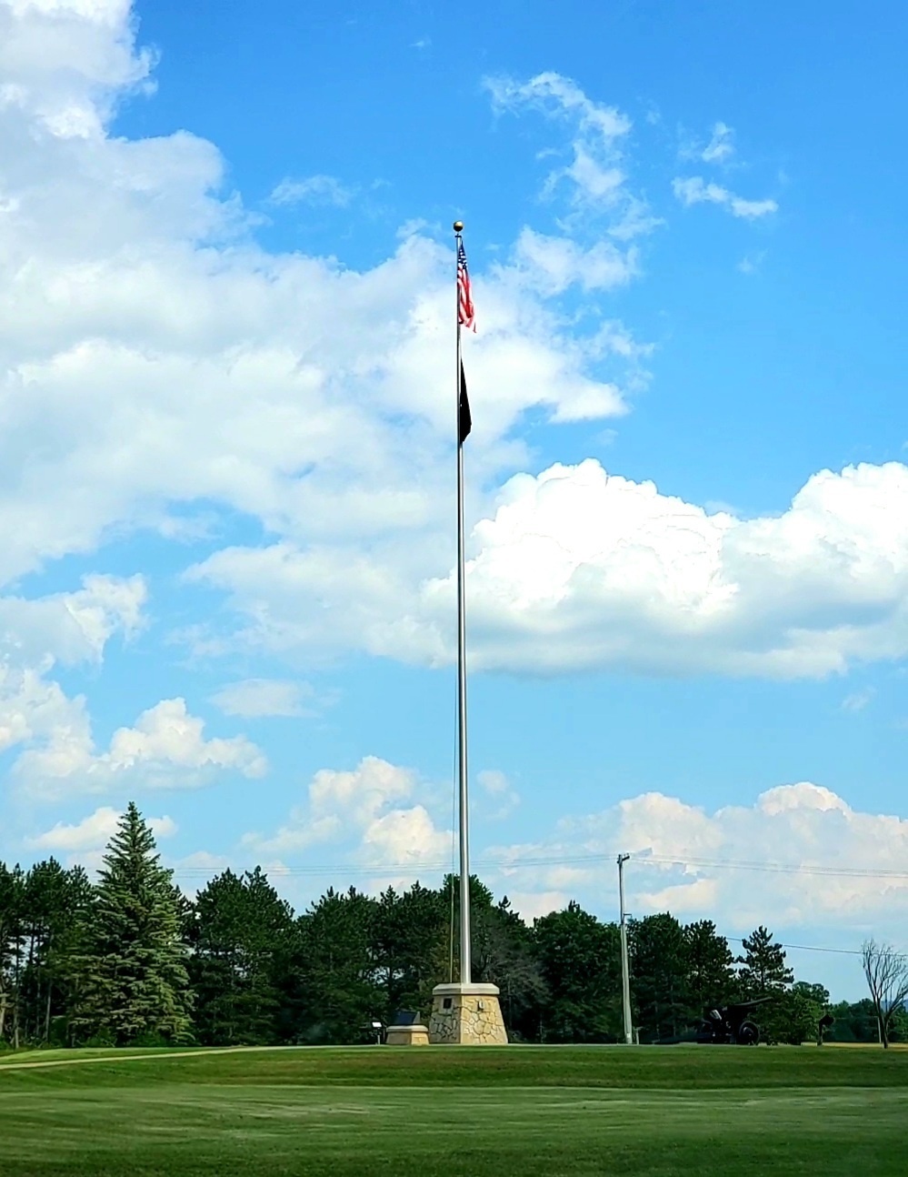 American Flag and Fort McCoy