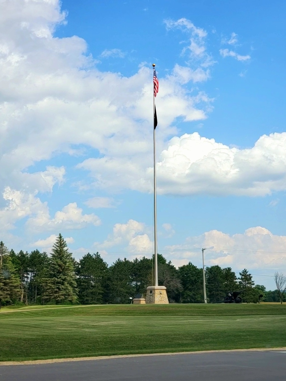 American Flag and Fort McCoy