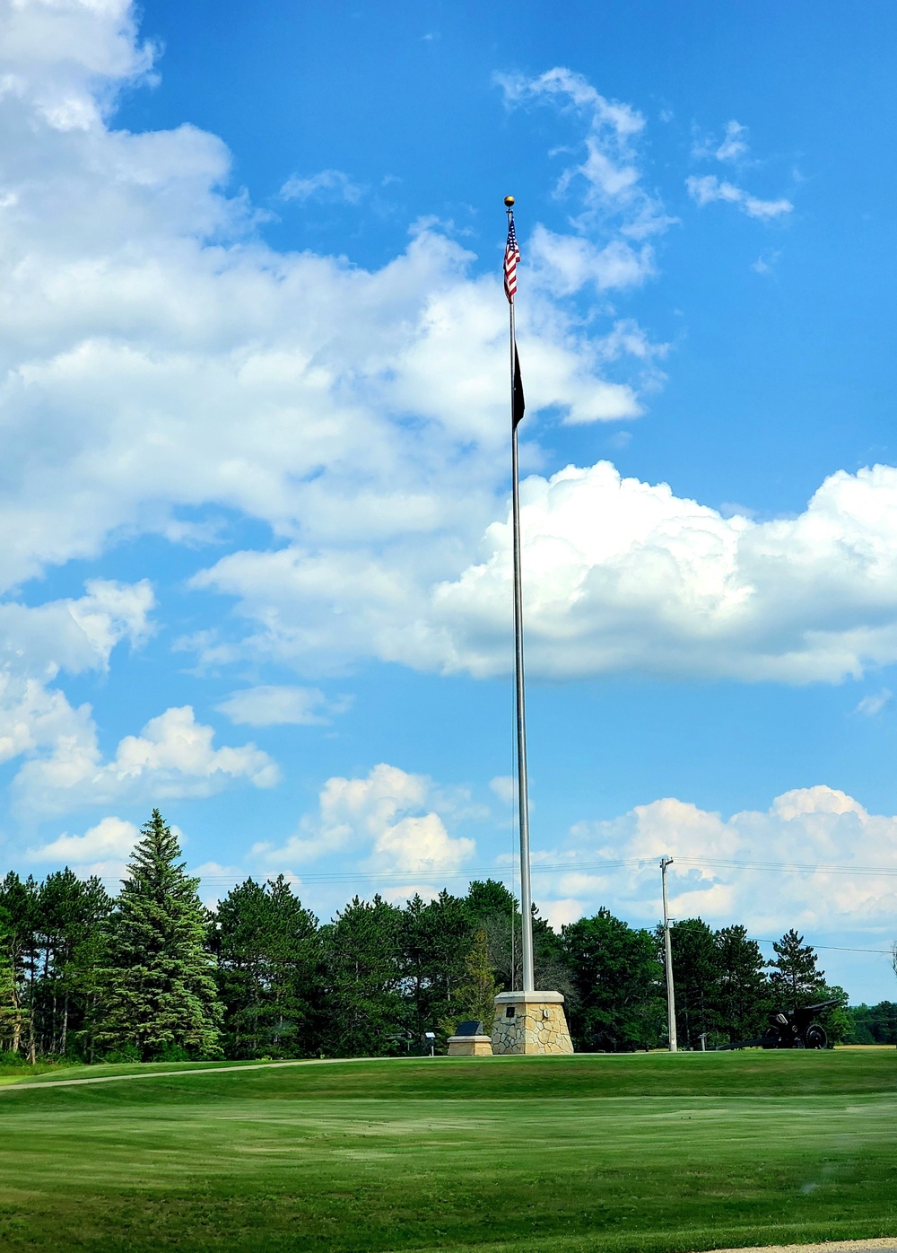 American Flag and Fort McCoy