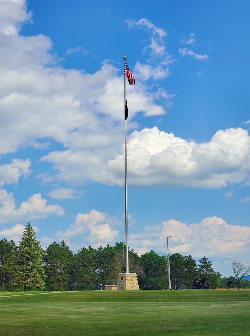 American Flag and Fort McCoy