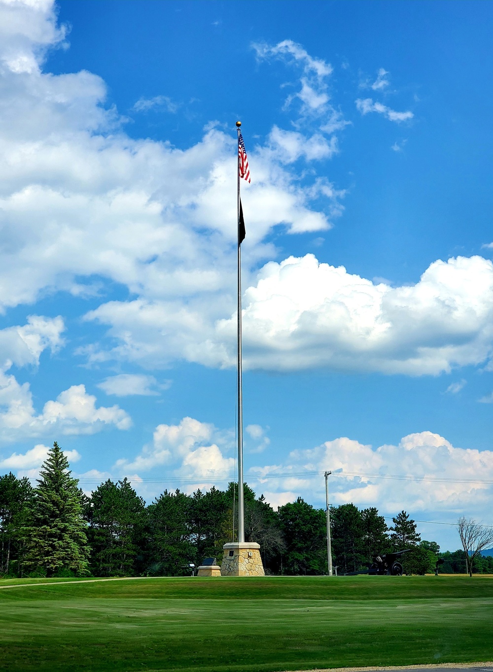 American Flag and Fort McCoy