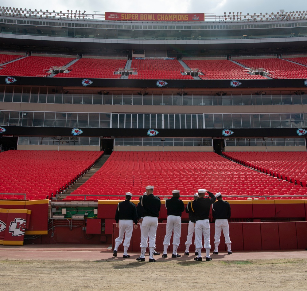 Sailors Tour Arrowhead Stadium During Kansas City Navy Week 2021